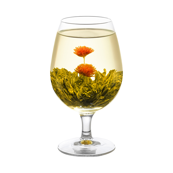Double Happiness Flowering Green Tea